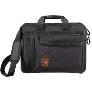 Greekgear Delta Chi Crest – Shield Briefcase Attache Black(Black)