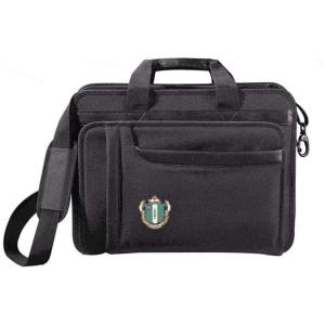 Greekgear Delta Zeta Crest – Shield Briefcase Attache Black(Black)