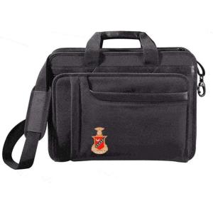 Greekgear Kappa Sigma Crest – Shield Briefcase Attache Black(Black)