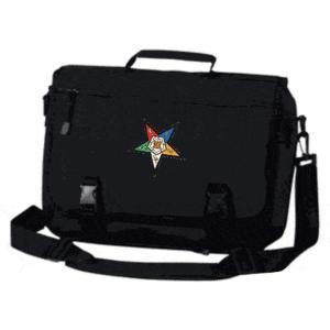 Greekgear Order-of-Eastern-Star Emblem Briefcase(Black)