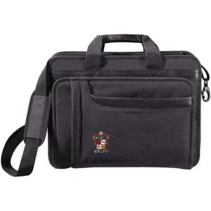 Greekgear Phi Kappa Theta Crest – Shield Briefcase Attache Black(Black)