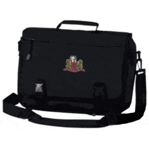 Greekgear Phi Mu Emblem Briefcase Black(Black)