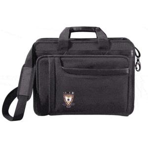 Greekgear Sigma Alpha Mu Crest – Shield Briefcase Attache Black(Black)