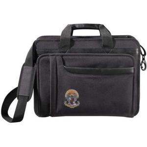 Greekgear Sigma Pi Crest – Shield Briefcase Attache Black(Black)
