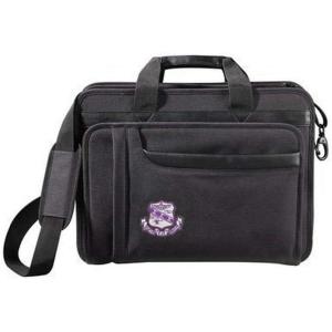 Greekgear Sigma Sigma Sigma Crest – Shield Briefcase Attache Black(Black)