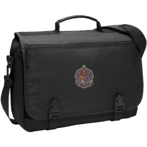 Sigma Alpha Epsilon SAE Messenger Briefcase Black(Black)