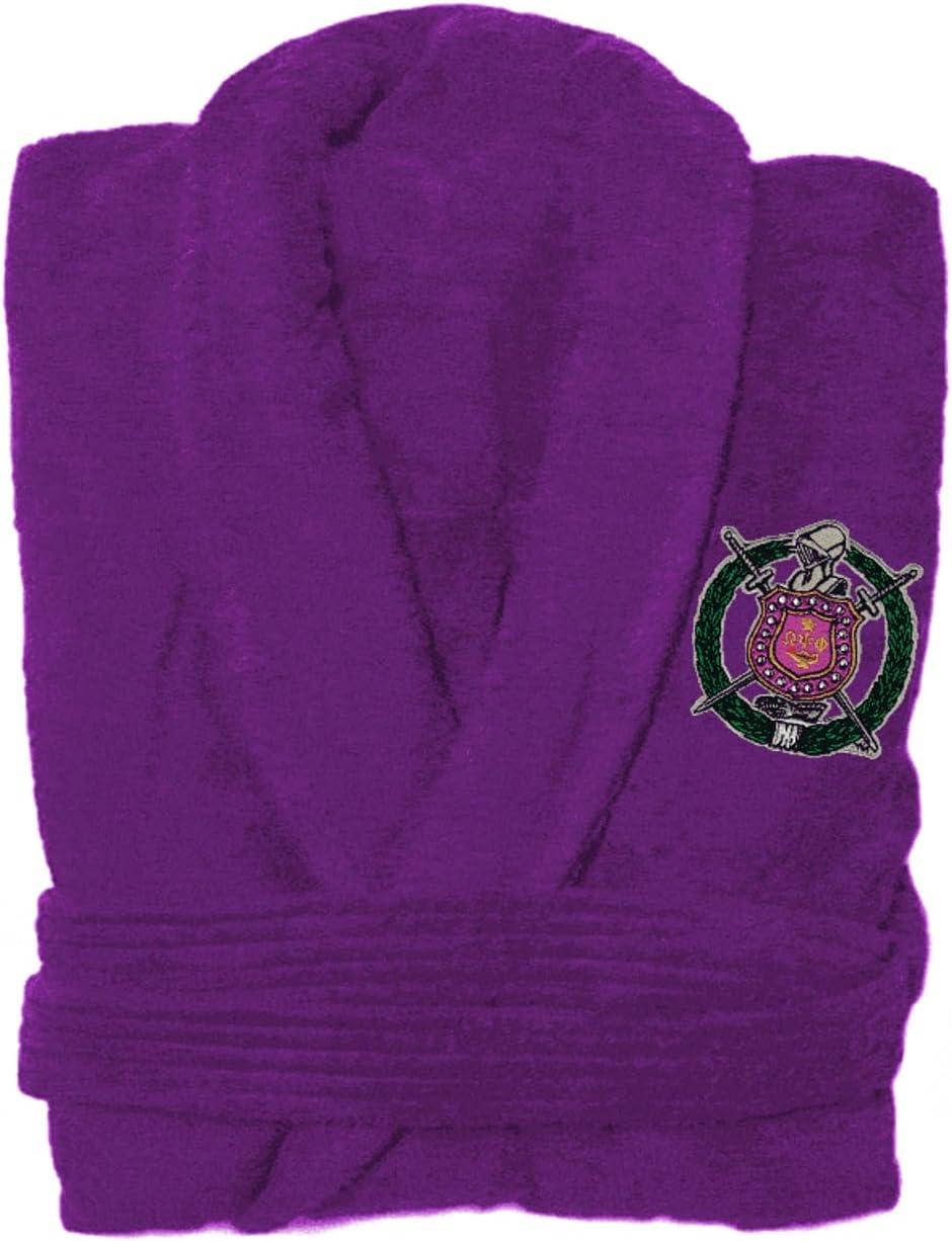 imageOmega Psi Phi Crest Shield Bathrobe1 Purple