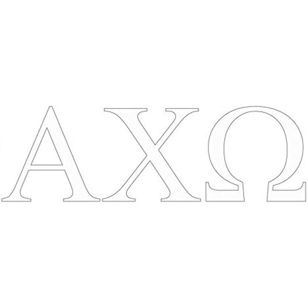imageAlpha Chi Omega Greek Letter Window Sticker Decal
