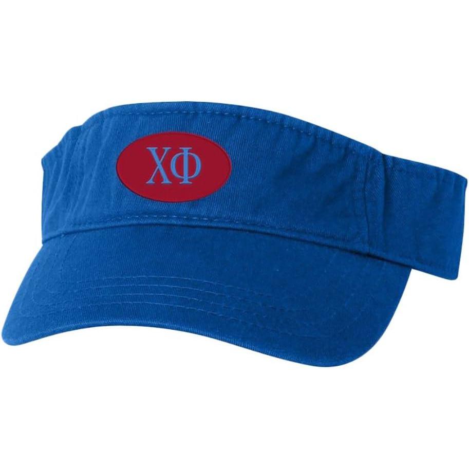 imageChi Phi Greek Oval Heavy VisorRoyal Blue WRoyal Blue Thread Color