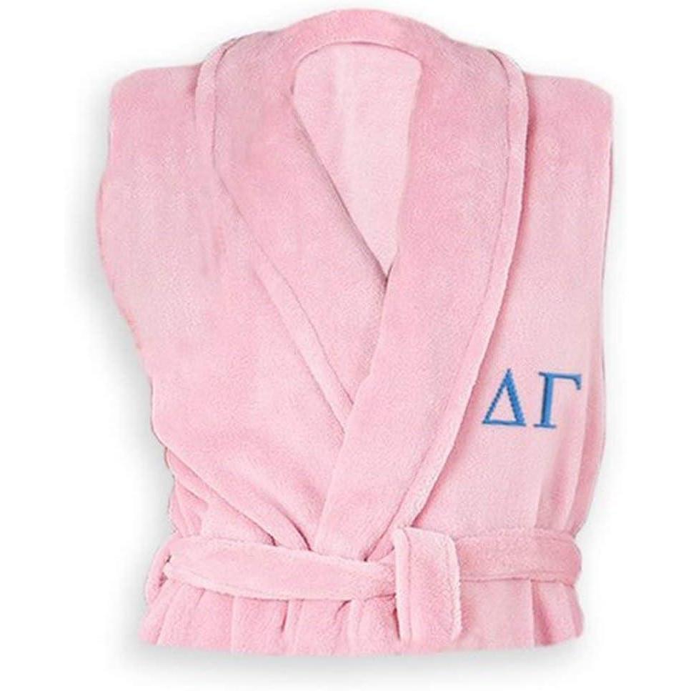 imageDelta Gamma Greek Letter Bathrobe Light Pink