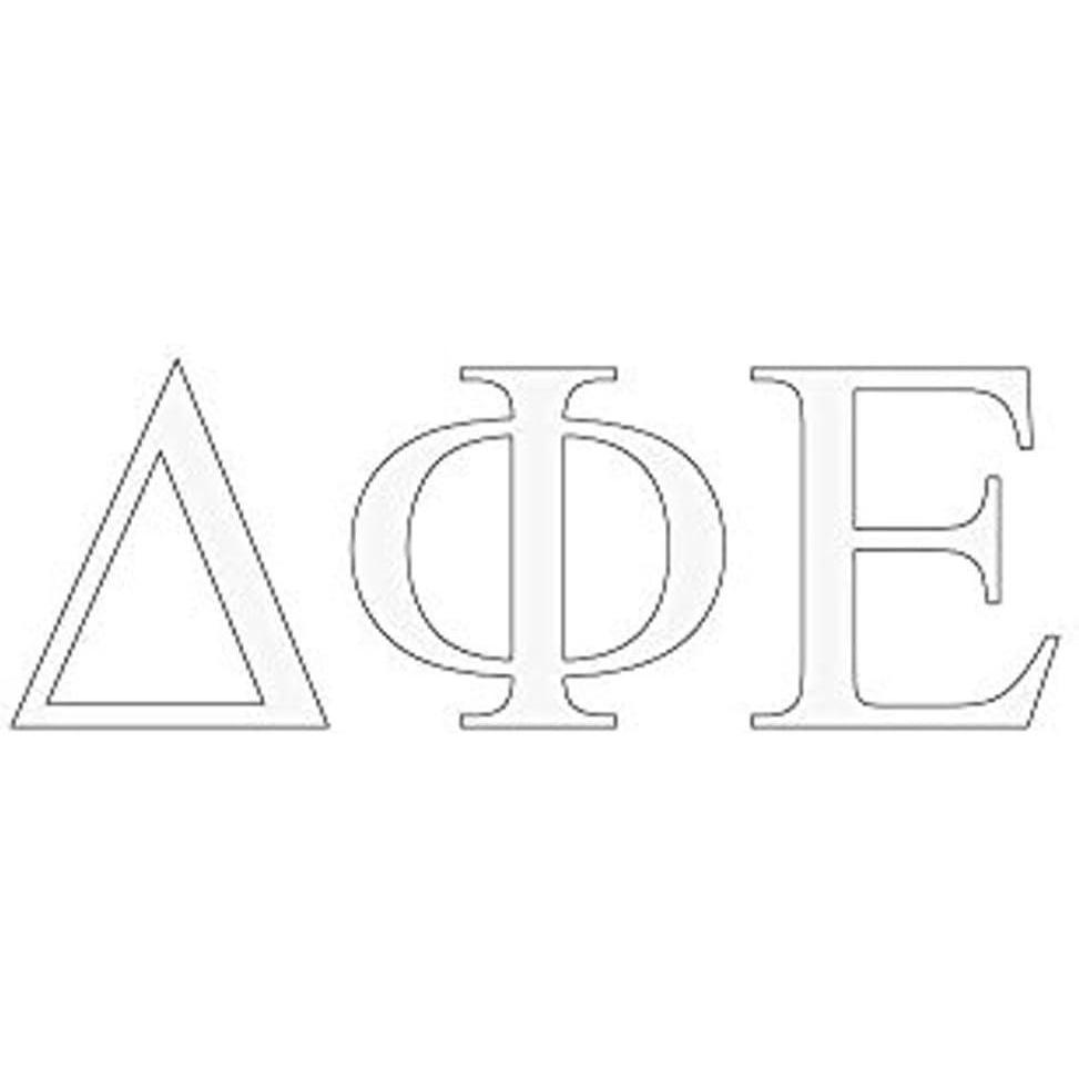 imageDelta Phi Epsilon DPHIE Greek Letter Window Sticker Decal