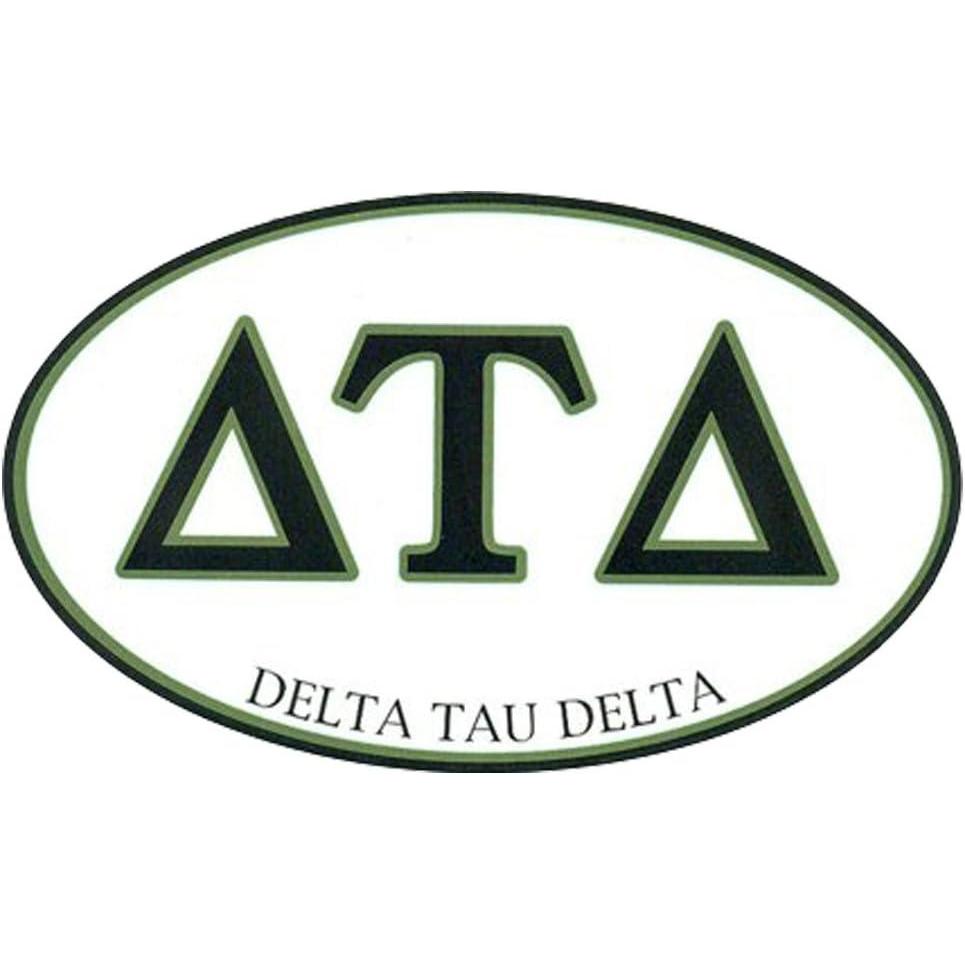 imageDelta Tau Delta DTD Euro Decal Oval Sticker