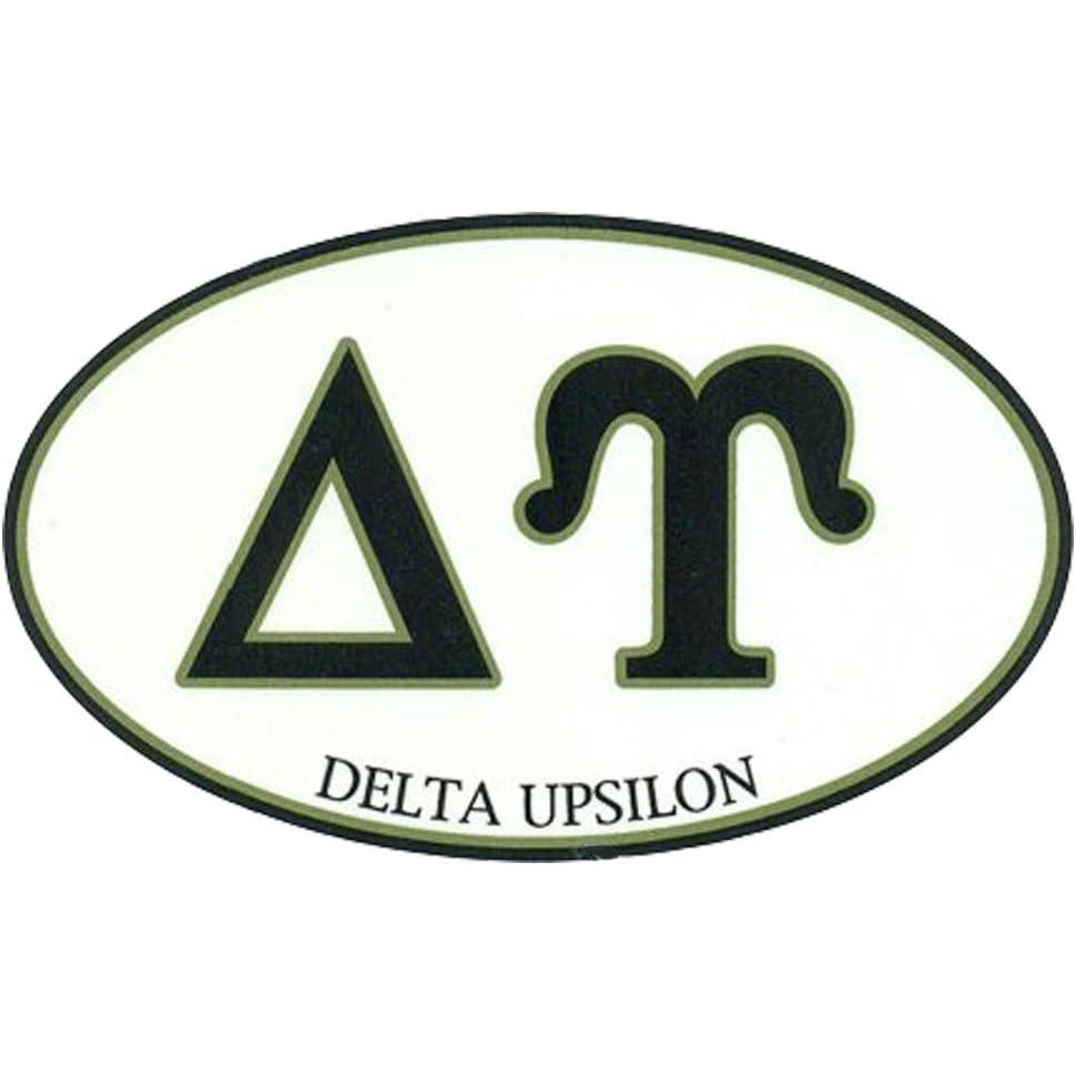 imageDelta Upsilon DU Euro Decal Oval Sticker