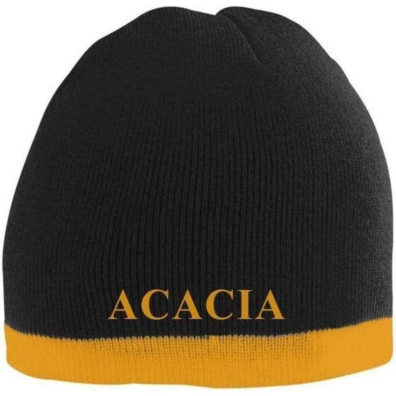imageGreekgear Acacia Two Tone Knit Beanie BlackGold