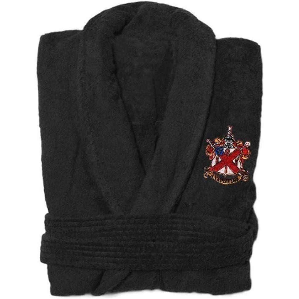 imageGreekgear Alpha Chi Rho Crest Shield Bathrobe BlackBlack