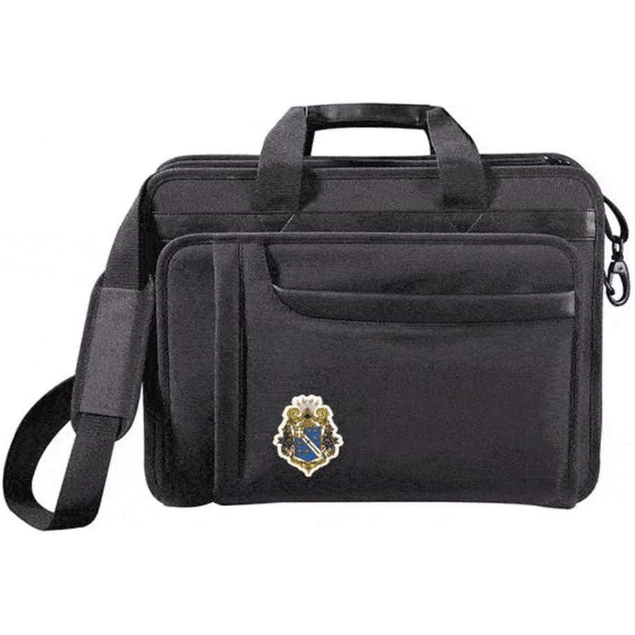 imageGreekgear Alpha Phi Omega Emblem Briefcase BlackBlack