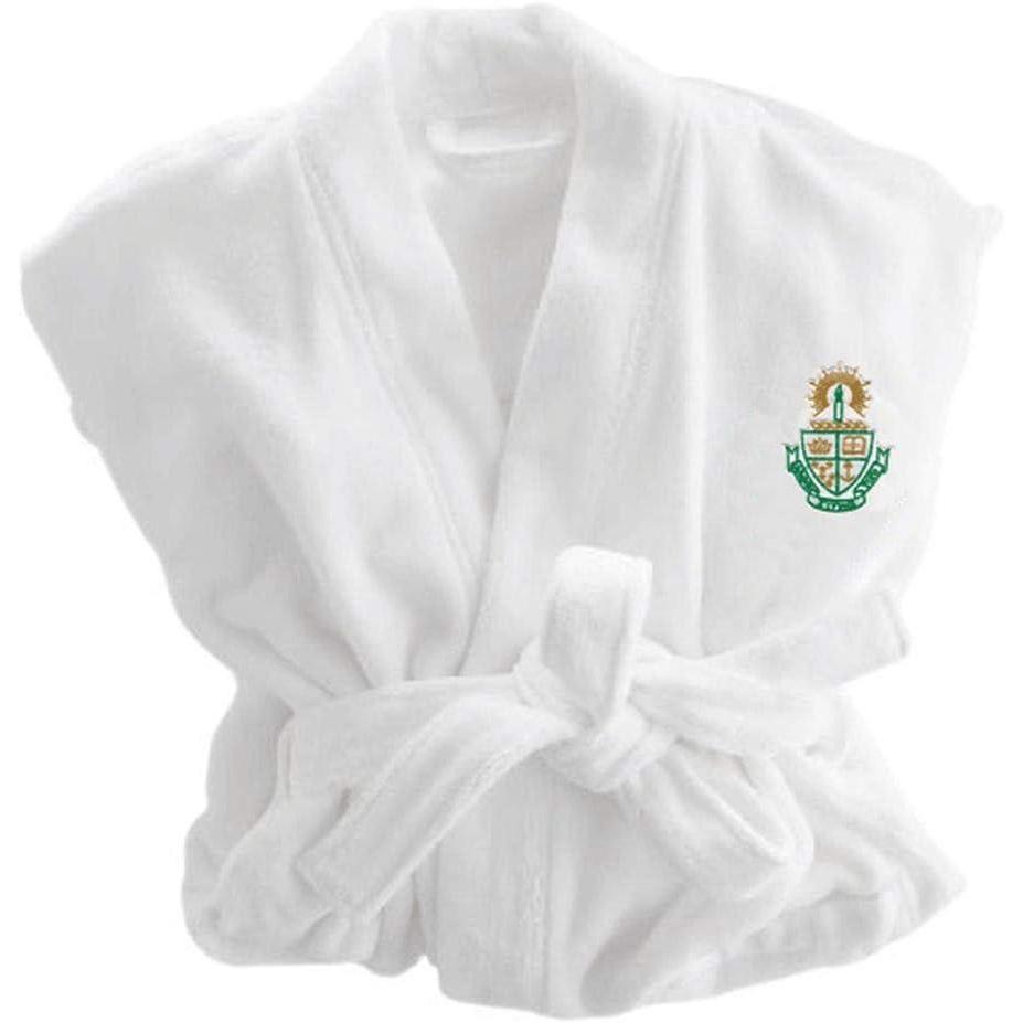 imageGreekgear Alpha Sigma Tau Patch Bathrobe WhiteWhite