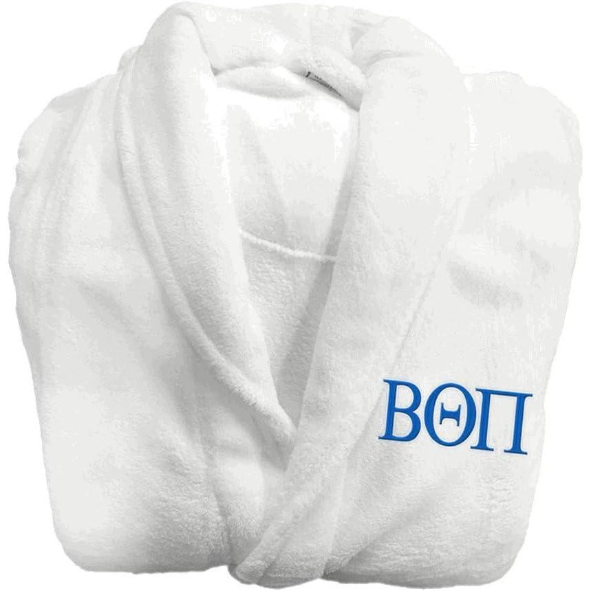 imageGreekgear Beta Theta Pi Fraternity Lettered Bathrobe WhiteWhite