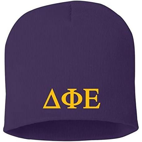 imageGreekgear Delta Phi Epsilon DPHIE 8 Inch Beanie Purple