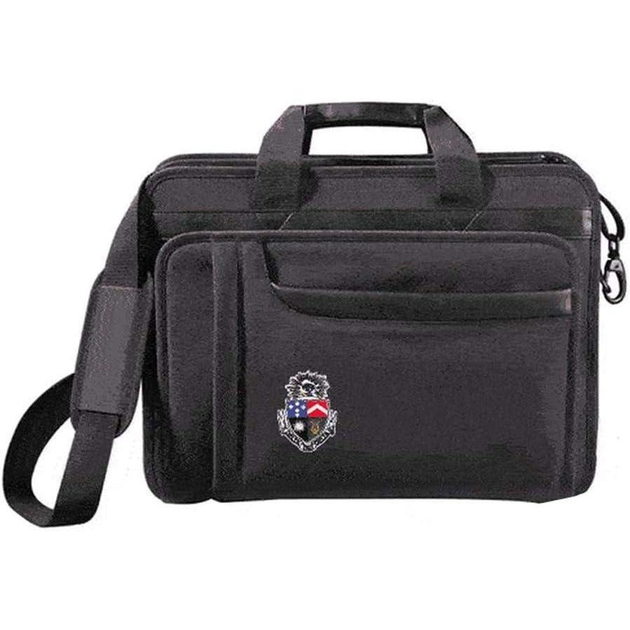 imageGreekgear Delta Tau Delta Crest Shield Briefcase Attache BlackBlack