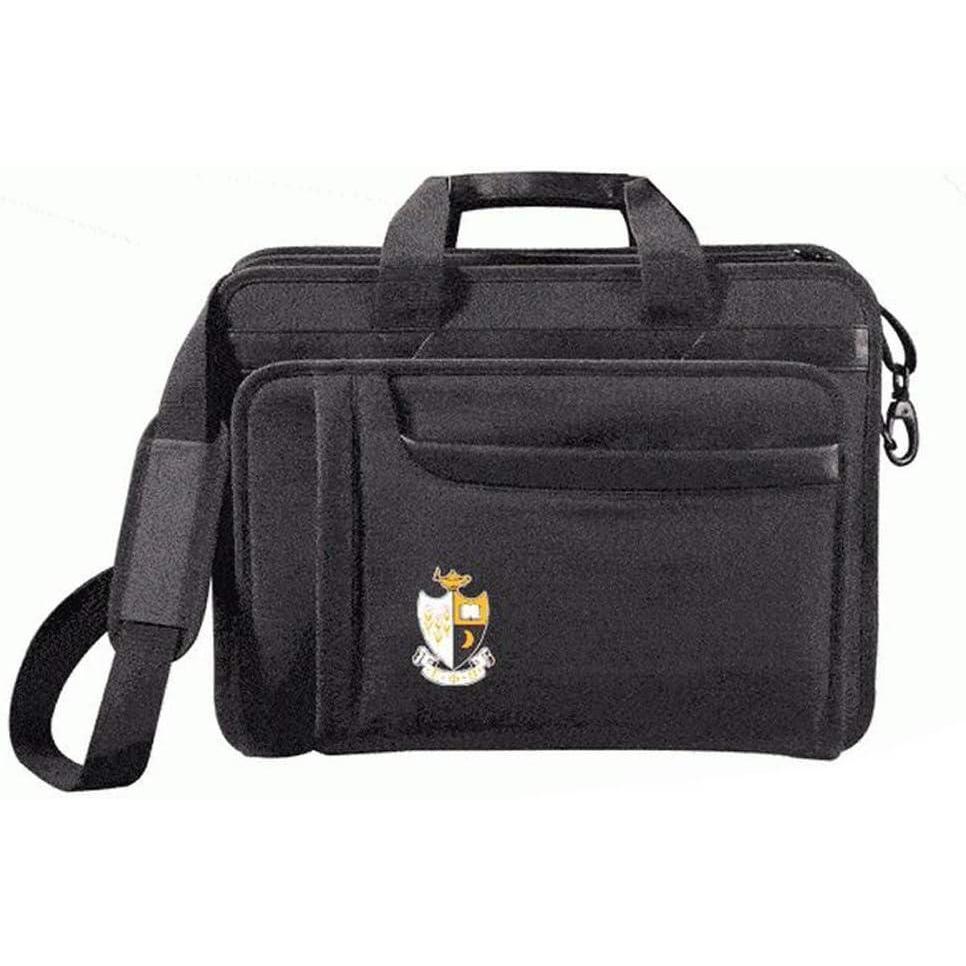 imageGreekgear Gamma Phi Beta Crest Shield Briefcase Attache BlackBlack