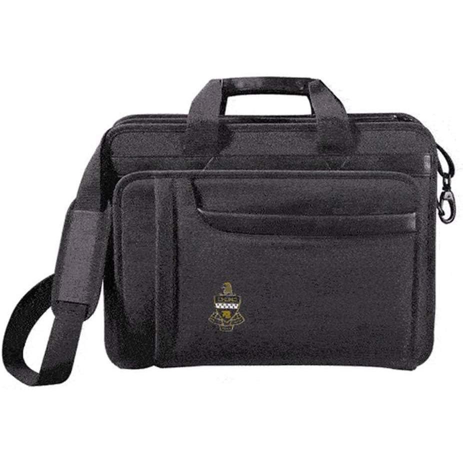 imageGreekgear Kappa Alpha Theta Crest Shield Briefcase Attache BlackBlack