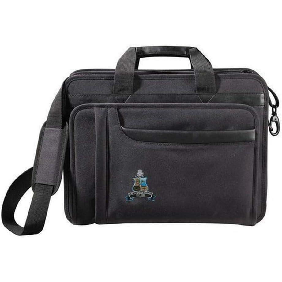 imageGreekgear Phi Kappa Sigma Crest Shield Briefcase Attache BlackBlack