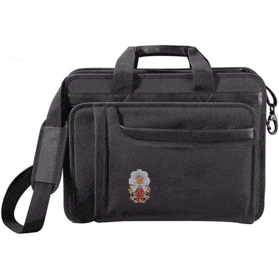 imageGreekgear Phi Sigma Kappa Crest Shield Briefcase Attache BlackBlack