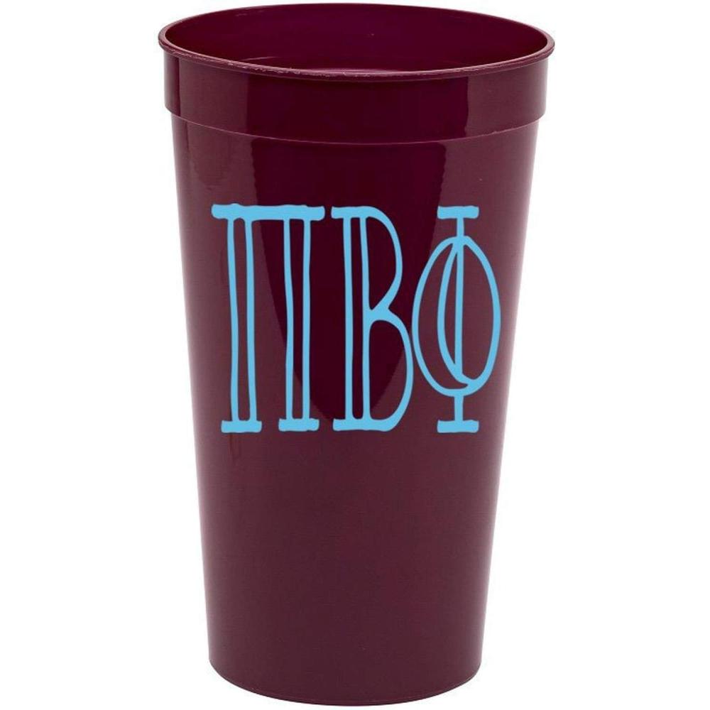 imageGreekgear Pi Beta Phi Carson Stadium 22 Oz Cup Pack of 4 Maroon