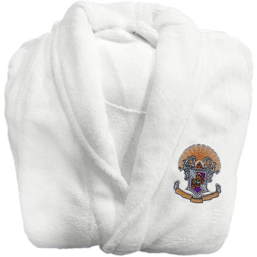 imageGreekgear Sigma Pi Fraternity Crest BathrobeWhite