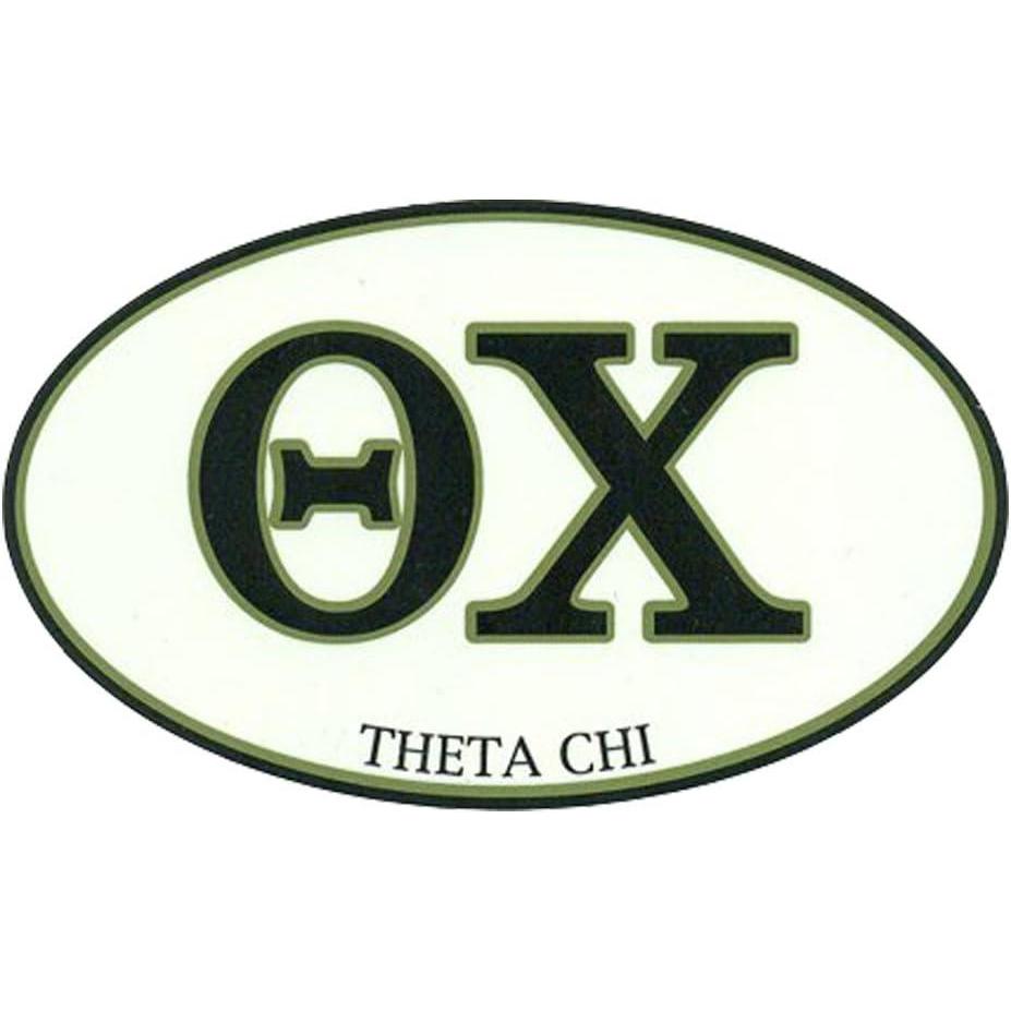 imageGreekgear Theta Chi Euro Decal Oval Sticker