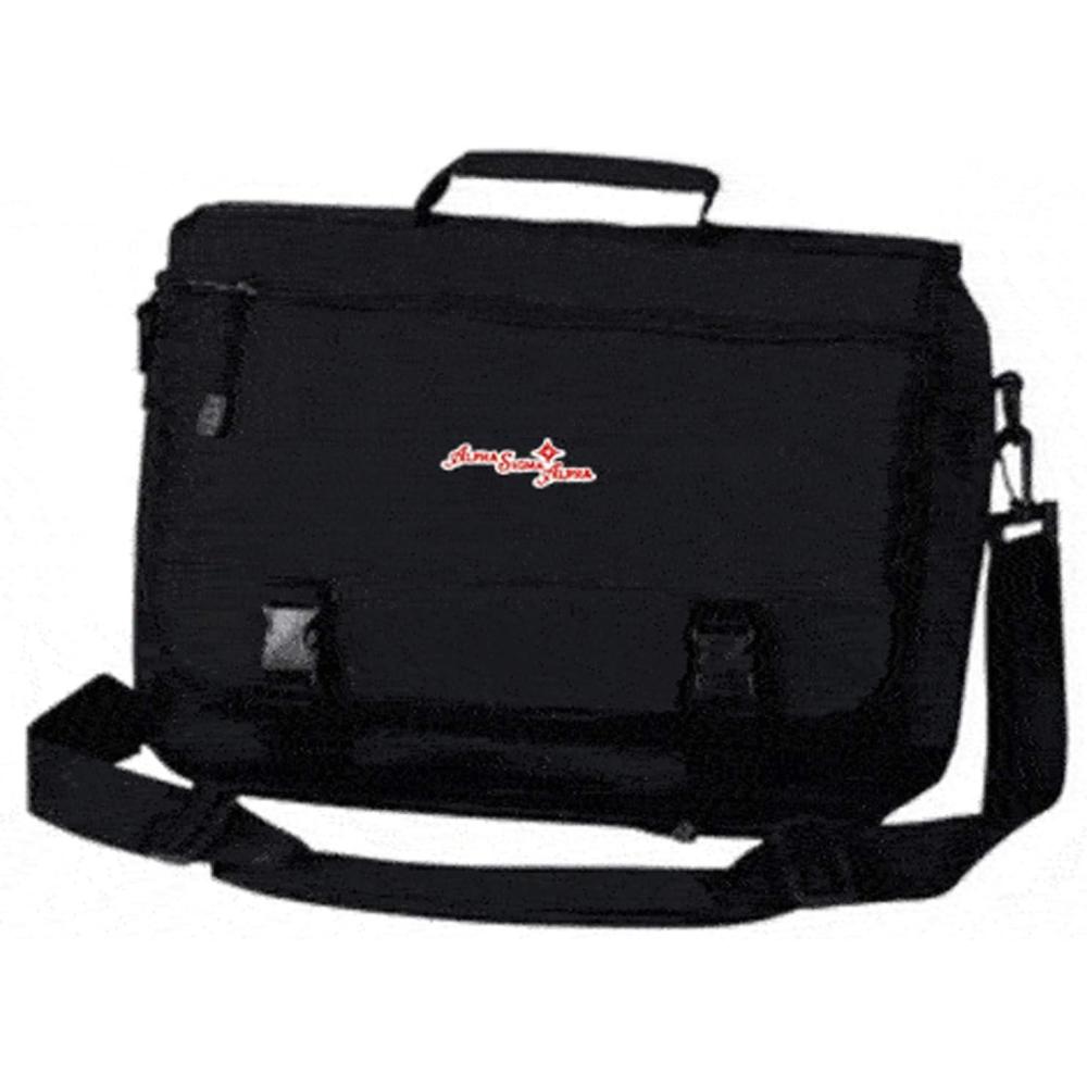 imageGreekgear Womens Alpha Sigma Alpha ASA Emblem Briefcase BlackBlack