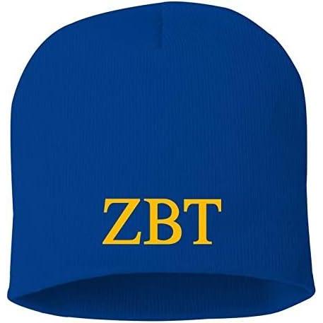 imageGreekgear Zeta Beta Tau ZBT 8 Inch Beanie Royal Blue
