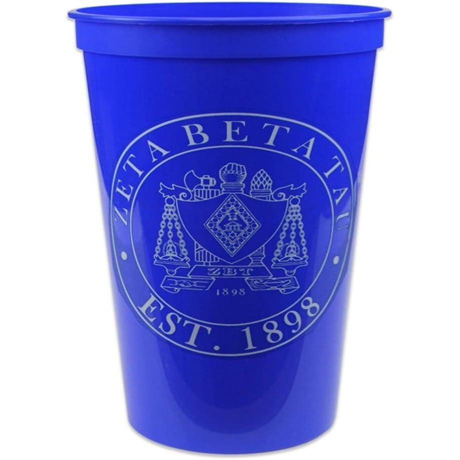imageGreekgear Zeta Beta Tau ZBT Big Plastic Stadium Cup Set of 4