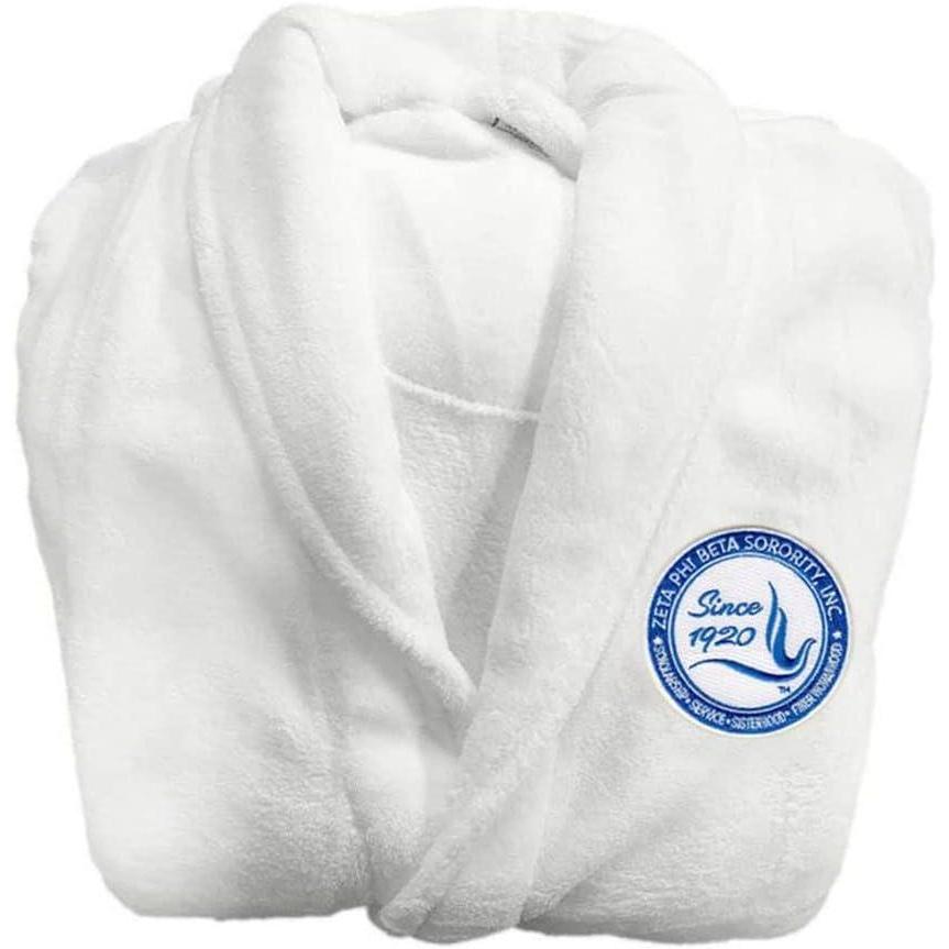 imageGreekgear Zeta Phi Beta Since 1920 Bathrobe3 White