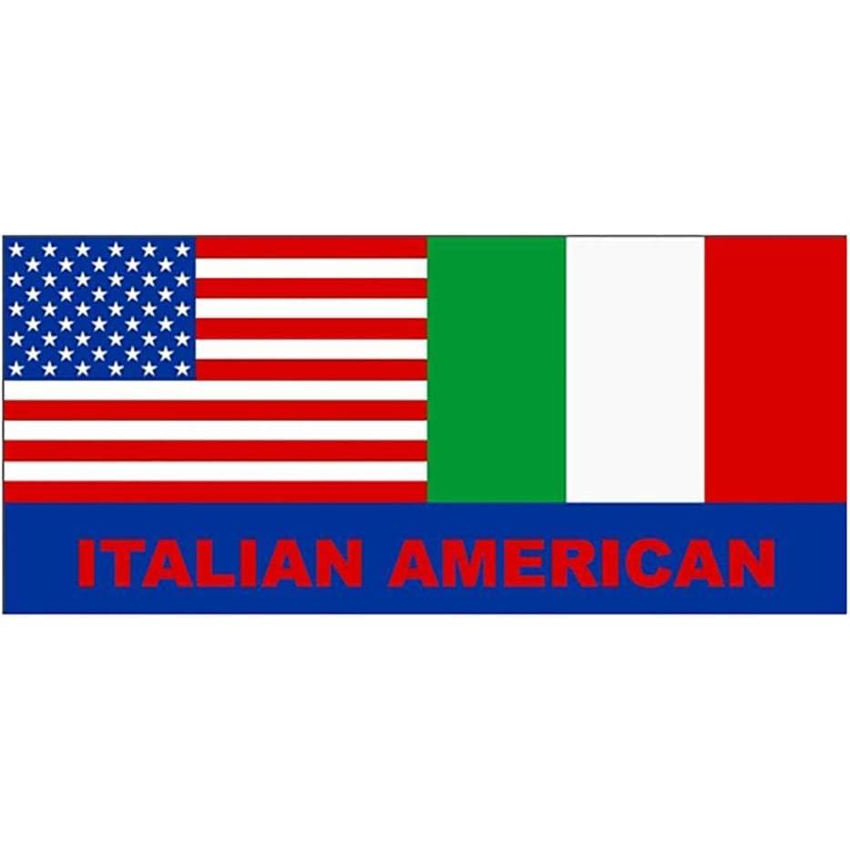 imageItalian American Flag Bumper Sticker Decal