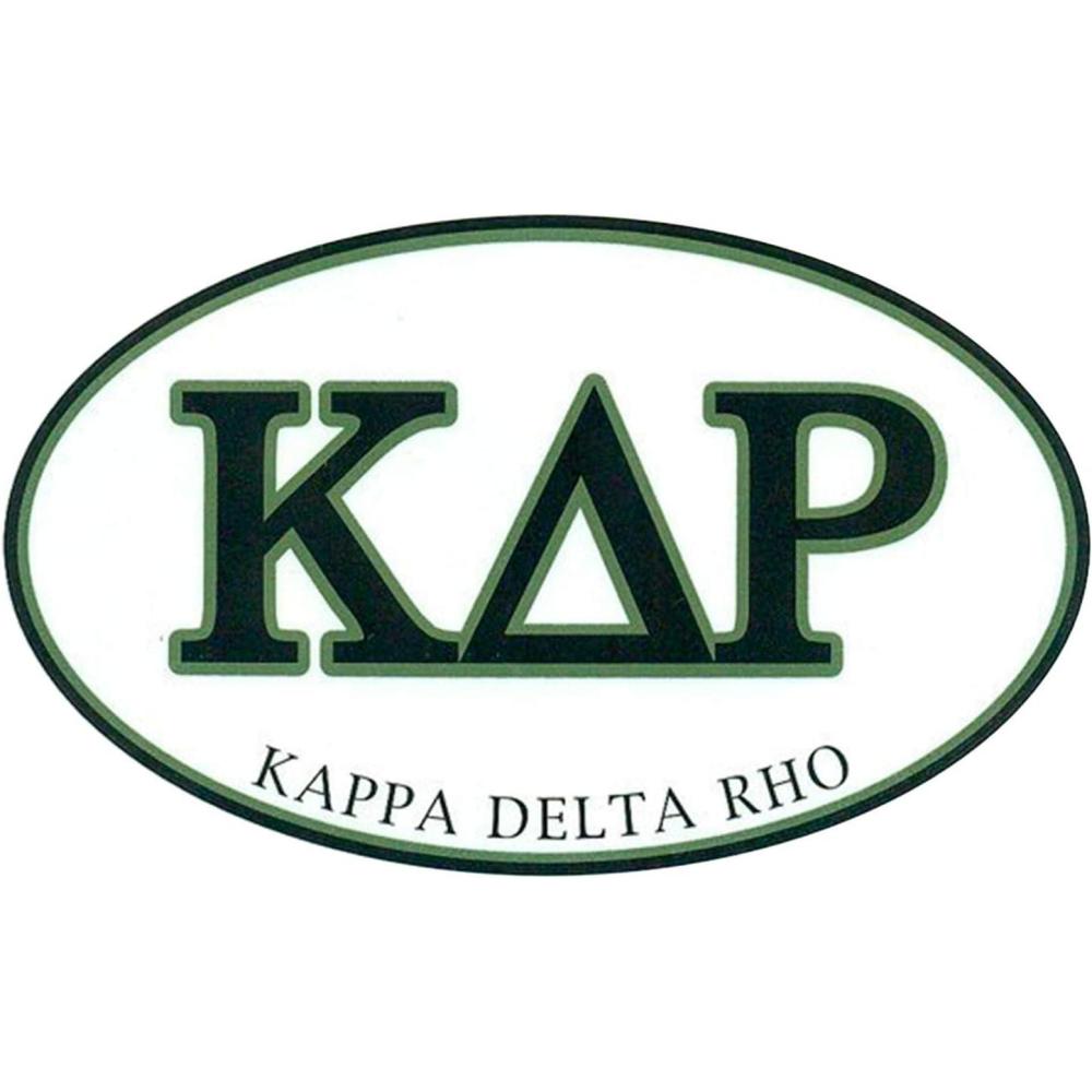 imageKappa Delta Rho Euro Decal Oval Sticker