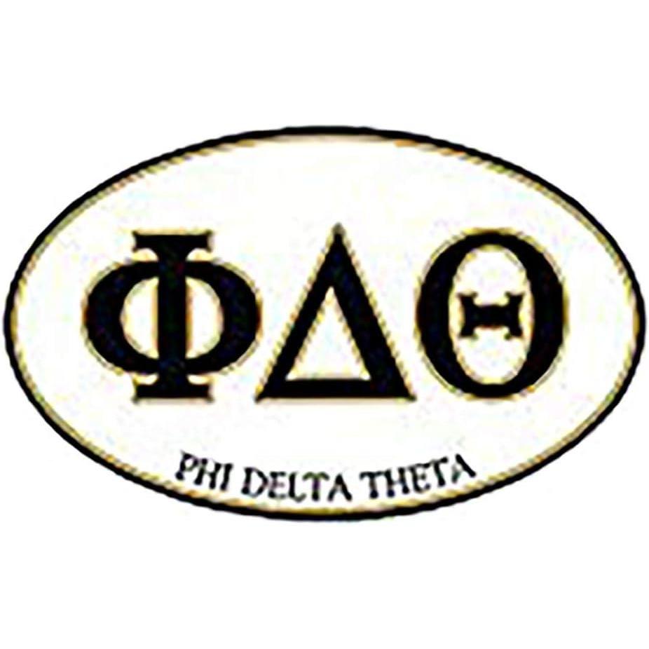 imagePhi Delta Theta Euro Decal Oval Sticker