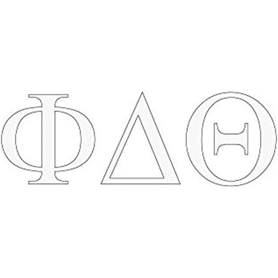 imagePhi Delta Theta Greek Letter Window Sticker Decal