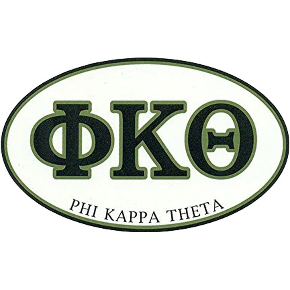 imagePhi Kappa Theta Euro Decal Oval Sticker
