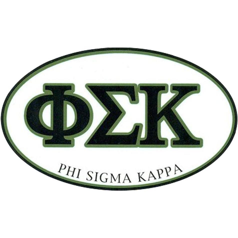 imagePhi Sigma Kappa Euro Decal Oval Sticker