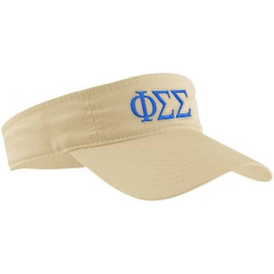 imagePhi Sigma Sigma Greek Letter VisorKhaki WRoyal Blue Thread Color