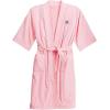 Greekgear Order Of Eastern Star Patch Bathrobe Light Pink(Light Pink)