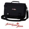 Greekgear Women’s Alpha Sigma Alpha ASA Emblem Briefcase Black(Black)