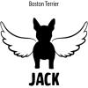 Personalized in Memory of Boston Terrier Dog Decal Sticker(4″ Wide)