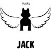Personalized in Memory of Husky Dog Decal Sticker(4″ Wide)
