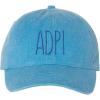 Alpha Delta Pi Mod Pigment Dyed Baseball Cap(Royal Caribe W/Royal Thread Color)