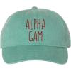 Alpha Gamma Delta Mod Pigment Dyed Baseball Cap(Seafoam W/Maroon Thread Color)