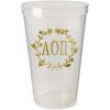 Alpha Omicron Pi AOII Greek Wreath Giant Plastic Cup Set of 4