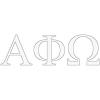 Alpha Phi Omega Greek Letter Window Sticker Decal